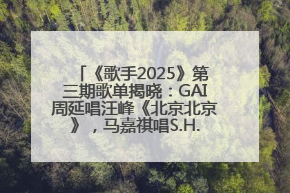 《歌手2025》第三期歌单揭晓：GAI周延唱汪峰《北京北京》，马嘉祺唱S.H.E《你曾是少年》