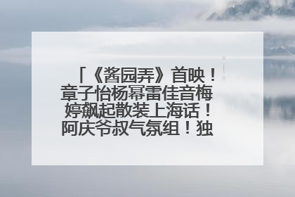 《酱园弄》首映！章子怡杨幂雷佳音梅婷飙起散装上海话！阿庆爷叔气氛组！独独没见他……