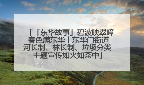 「东华故事」碧波映翠嶂 春色满东华丨东华门街道河长制、林长制、垃圾分类主题宣传如火如荼中