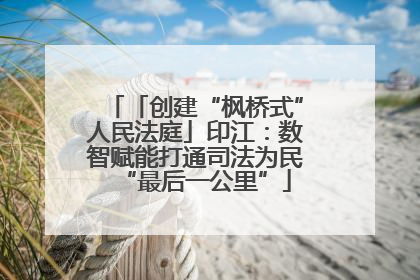 「创建“枫桥式”人民法庭」印江：数智赋能打通司法为民“最后一公里”