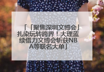 「聚焦深圳文博会」扎染玩转跨界！大理蓝续借力文博会斩获NBA等联名大单
