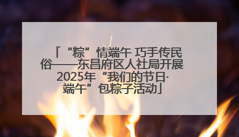 “粽”情端午 巧手传民俗——东昌府区人社局开展2025年“我们的节日·端午”包粽子活动