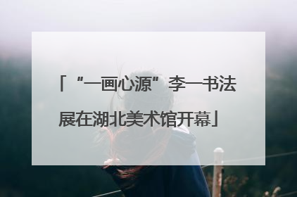 “一画心源”李一书法展在湖北美术馆开幕