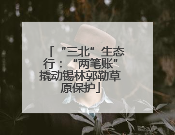 “三北”生态行：“两笔账”撬动锡林郭勒草原保护
