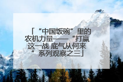 “中国饭碗”里的农机力量——“打赢这一战 底气从何来”系列观察之三