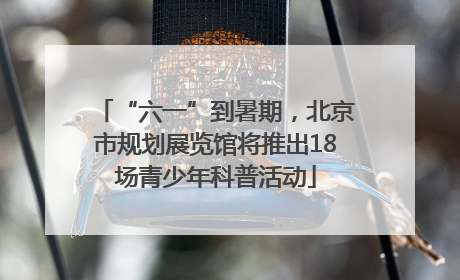 “六一”到暑期，北京市规划展览馆将推出18场青少年科普活动