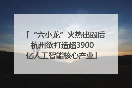 “六小龙”火热出圈后 杭州欲打造超3900亿人工智能核心产业