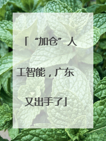 “加仓”人工智能，广东又出手了
