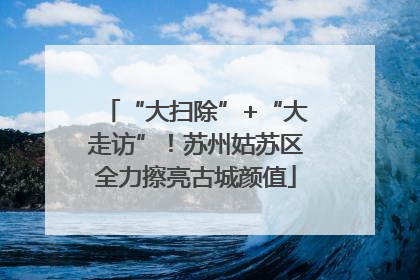 “大扫除”+“大走访”！苏州姑苏区全力擦亮古城颜值