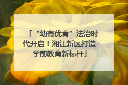 “幼有优育”法治时代开启！湘江新区打造学前教育新标杆