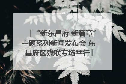 “新东昌府 新篇章”主题系列新闻发布会 东昌府区残联专场举行
