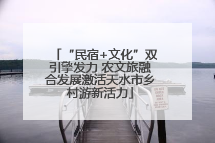 “民宿+文化”双引擎发力 农文旅融合发展激活天水市乡村游新活力