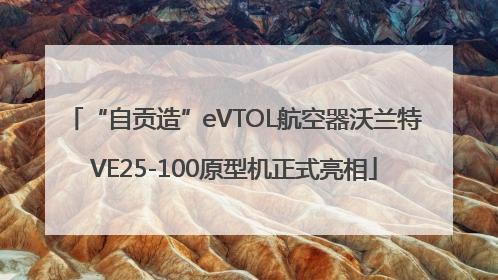 “自贡造”eVTOL航空器沃兰特VE25-100原型机正式亮相