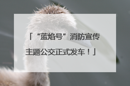 “蓝焰号”消防宣传主题公交正式发车！