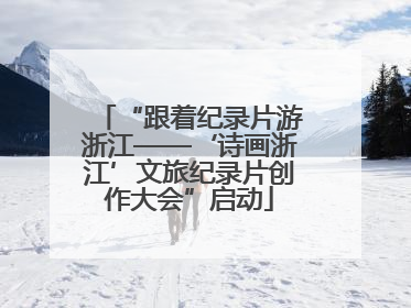 “跟着纪录片游浙江——‘诗画浙江’文旅纪录片创作大会”启动