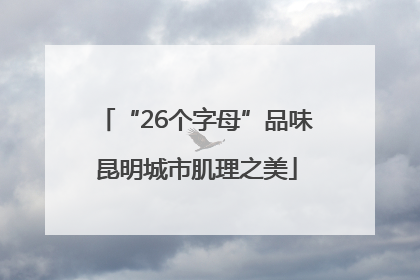 “26个字母”品味昆明城市肌理之美