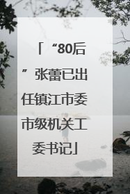“80后”张蕾已出任镇江市委市级机关工委书记
