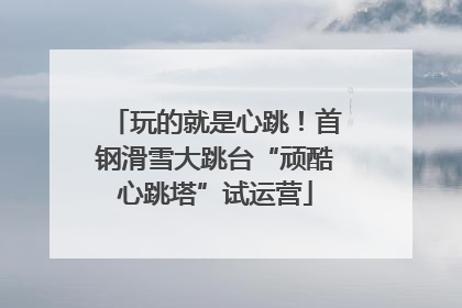 玩的就是心跳！首钢滑雪大跳台“顽酷心跳塔”试运营