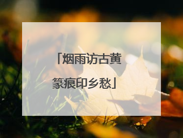 烟雨访古黄 篆痕印乡愁