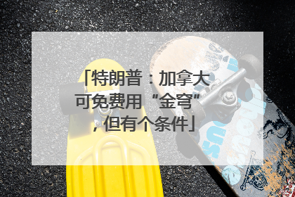 特朗普：加拿大可免费用“金穹”，但有个条件