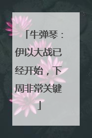 牛弹琴：伊以大战已经开始，下周非常关键