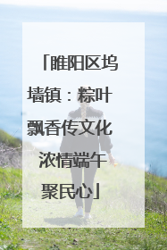 睢阳区坞墙镇：粽叶飘香传文化 浓情端午聚民心