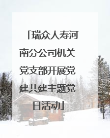 瑞众人寿河南分公司机关党支部开展党建共建主题党日活动