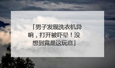 男子发现洗衣机异响，打开被吓晕！没想到竟是这玩意