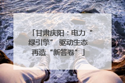 甘肃庆阳：电力“绿引擎” 驱动生态再造“新答卷”