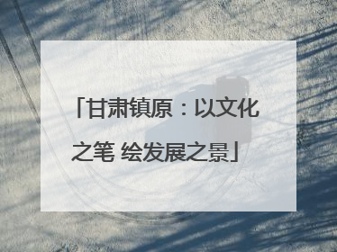 甘肃镇原：以文化之笔 绘发展之景