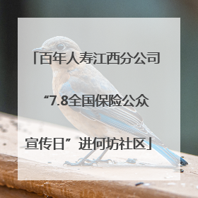 百年人寿江西分公司“7.8全国保险公众宣传日”进何坊社区