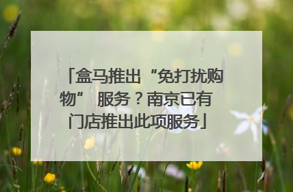 盒马推出“免打扰购物” 服务？南京已有门店推出此项服务