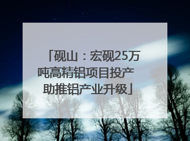 砚山：宏砚25万吨高精铝项目投产 助推铝产业升级