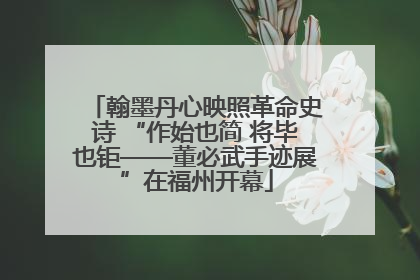 翰墨丹心映照革命史诗 “作始也简 将毕也钜——董必武手迹展”在福州开幕