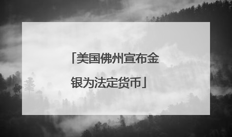 美国佛州宣布金银为法定货币
