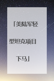 美陆军轻型坦克项目下马