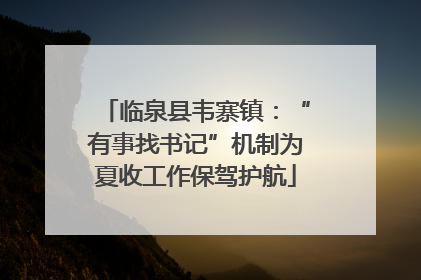 临泉县韦寨镇：“有事找书记”机制为夏收工作保驾护航