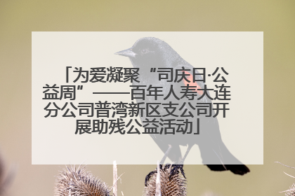 为爱凝聚“司庆日·公益周”——百年人寿大连分公司普湾新区支公司开展助残公益活动