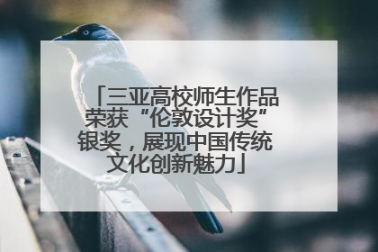 三亚高校师生作品荣获“伦敦设计奖”银奖，展现中国传统文化创新魅力