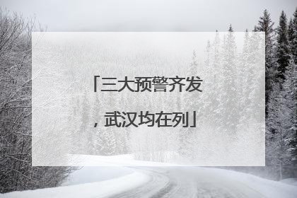 三大预警齐发，武汉均在列