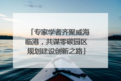 专家学者齐聚威海临港，共谋零碳园区规划建设创新之路