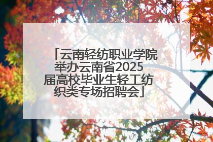 云南轻纺职业学院举办云南省2025届高校毕业生轻工纺织类专场招聘会