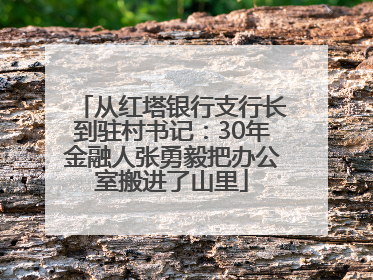 从红塔银行支行长到驻村书记：30年金融人张勇毅把办公室搬进了山里