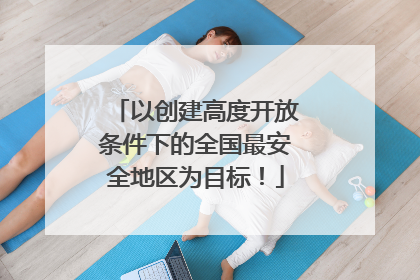 以创建高度开放条件下的全国最安全地区为目标！