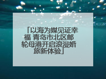 以海为媒见证幸福 青岛市北区邮轮母港开启浪漫婚旅新体验