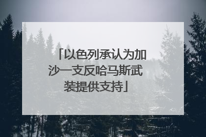 以色列承认为加沙一支反哈马斯武装提供支持