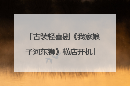 古装轻喜剧《我家娘子河东狮》横店开机