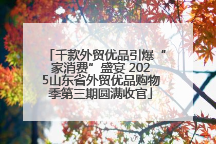 千款外贸优品引爆“家消费”盛宴 2025山东省外贸优品购物季第三期圆满收官
