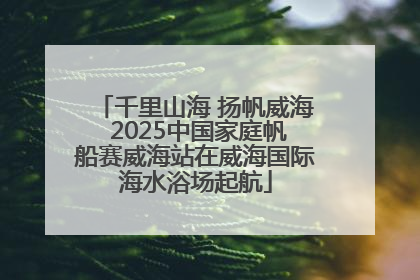 千里山海 扬帆威海 2025中国家庭帆船赛威海站在威海国际海水浴场起航