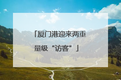 厦门港迎来两重量级“访客”